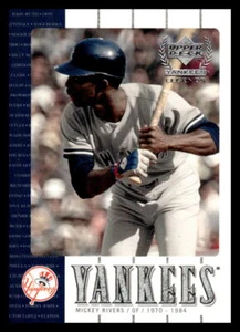 2000 Upper Deck Yankees Legends Mickey Rivers #44 New York Yankees - Imagen 1 de 2