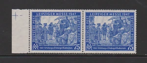 All. Bes. 966 Paar Leipziger Messe 1947 Plattenfehler Feld 16 (VIII) + 17 **  - Bild 1 von 1