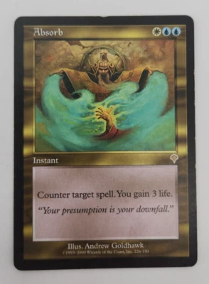 MTG Absorb Invasion Magic the Gathering Rare Instant Moderately Play - Image 1 of 4