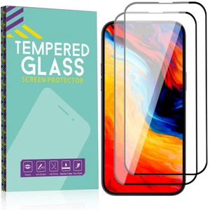 For iPhone 15 Pro Max 16 14 13 12 11 Full Clear Tempered Glass Screen Protector - Picture 1 of 19