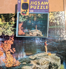 Vintage Jigsaw Puzzle Guild Whitman	Fishing the Mackenzie River	500		Complete