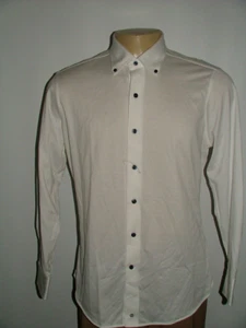 NEU OHNE ETIKETT DAVID DONAHUE HEMD GRÖSSE 16,5 33 BAUMWOLLE WEISS EINFARBIG #535 - Bild 1 von 4