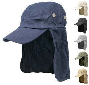 Sommer Kadettenhut mit Ohrenklappe Angeln Camping Army Cap Baseball Sonnenhut Baumwolle  - Bild 1 von 12