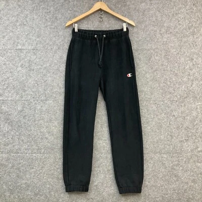 Champion Sweat Pants Mens XS Black Reverse Weave Cotton Thick Pockets 47714 - image 1 of 4