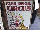 King Bros Circus Poster Clown Vintage 1950s 22x28