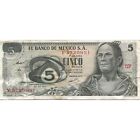 [#628829] Banknote, Mexico, 5 Pesos, 1971, 1971-10-27, Km:62B, Ef(40-45)