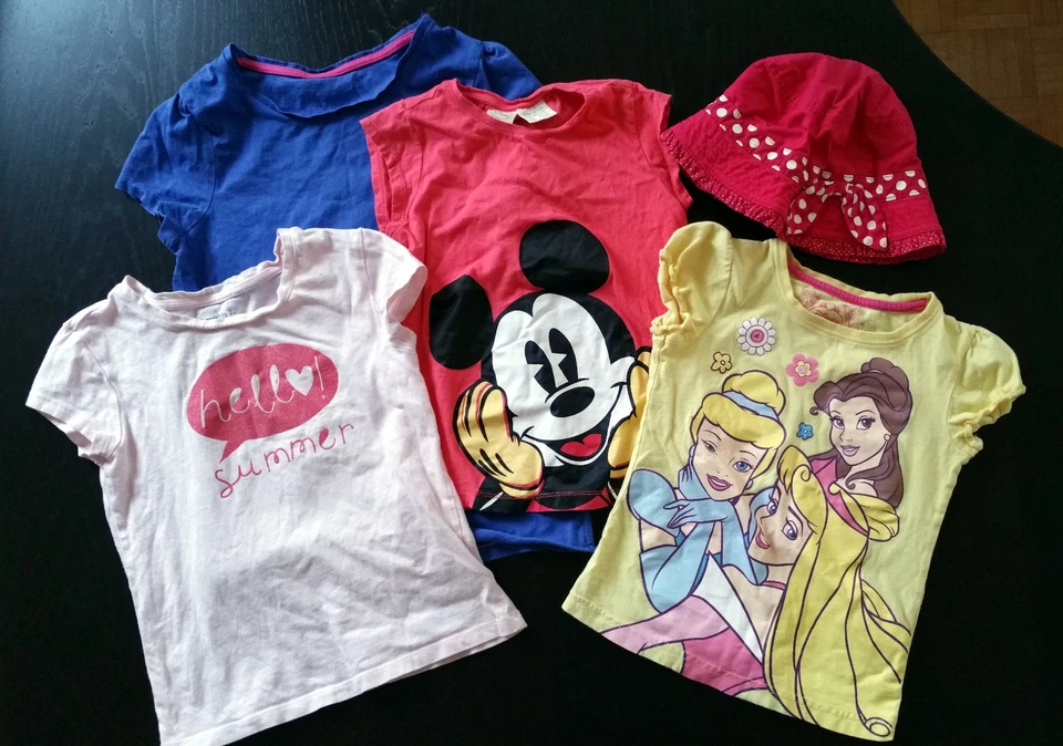 Set of 4 X Girls Summer T-Shirts plus Extra Cap - Image 1 of 1