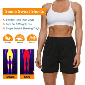 Women Shorts Burning Sauna Sweat Hot Pants Waist Trainer Weight Loss Body Shaper - Picture 1 of 13