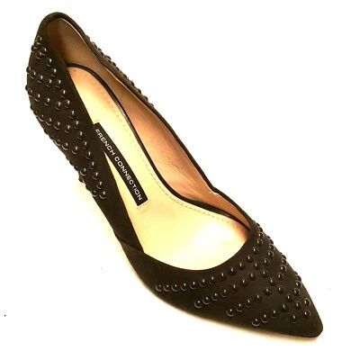 FRENCH CONNECTION Mujer US 8.5 EU39 Elmyra Marrón Gamuza Tachuelas Zapato Precio de venta sugerido por el fabricante $134 Foto 1 de 4