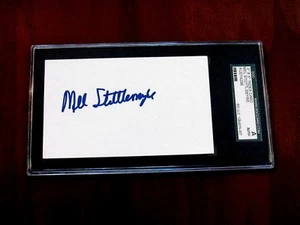 MEL STOTTLEMYRE 5 X WSC YANKEES PITCHER COACH SIGNED AUTO VTG INDEX CARD SGC GEM - Picture 1 of 3