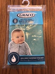 Graco Pack N Play Playard Quick Connect fitted sheet Aqua Sea Ships N 24h
