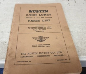 1949 AUSTIN 2 Ton TRUCK  Factory Parts Book  - Picture 1 of 4