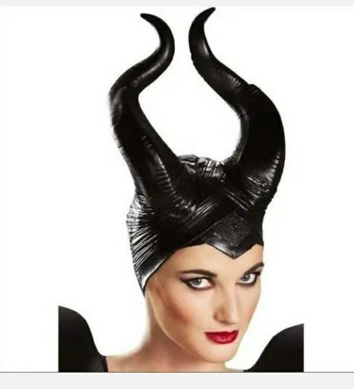  Disfraz de Maléfica Disney Bruja Cuernos Negros Juegos con disfraces Máscara Halloween Sombrero Foto 1 de 4
