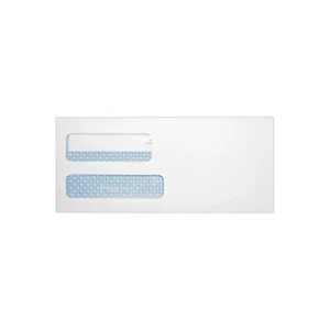 Quality Park Self Seal Security Tinted #9 Double Window Envelope 3 7/8x8 7/8 WE - Picture 1 of 2
