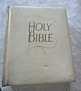 Heilige Bibel große Familienbibel KJV Southwestern Company cremeweiß Vintage 1962 - Bild 1 von 19