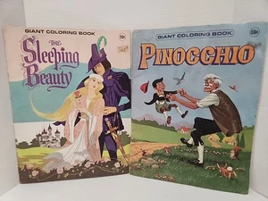 Disney Giant Coloring Activity Book Vintage 1995 READ!!! Sleeping Beauty Pinocch - Picture 1 of 11