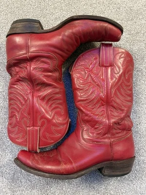 Antigo 1950 Pano Raro Puxador HYER PeeWee Botas Cowboy Western Inlay Floral Tam 10M - Imagem 1 de 4