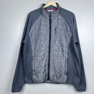 Orvis Men's Gray Hybrid Mixed Media Quilted Full Zip Jacket Size L; Outdoor - Picture 1 of 12