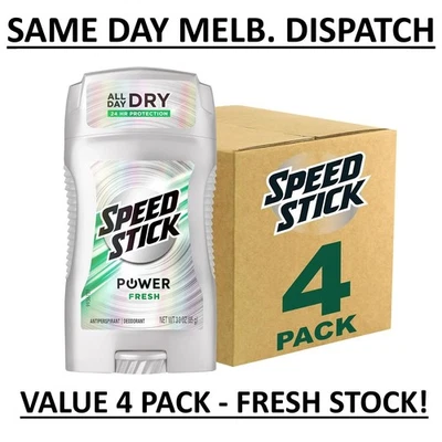 Speed Stick 24/7 Power Fresh Roll-On Stick Deodorant 4 x 85g - VALUE 4 PACK - image 1 of 4