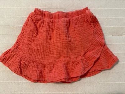 Falda corta de coral liso con dobladillo de tulipán talla 7 para niñas Foto 1 de 4