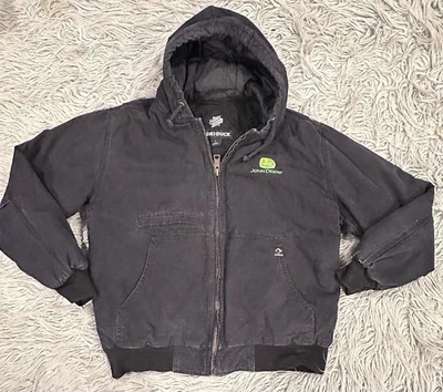 Chaqueta de Trabajo DRI DUCK Laramie Lona Negra John Deere Bordada Talla L Foto 1 de 4