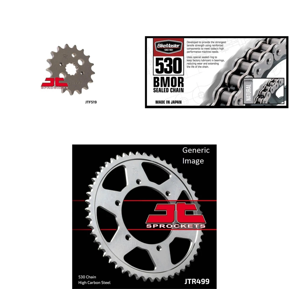 Kit de piñón delantero y trasero 530 BMOR Chain Nat KAWASAKI VN800A Vulcan 1997-2005 Foto 1 de 4