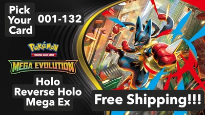 Pokemon Mega Evolution Pick Your Card Ex/Holo/Reverse Holo FREE SHIPPING! NM - Image 1 of 4