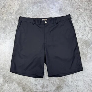 Peter Millar Shorts Mens 40 Golf Black Salem High Drape Wicking Performance Logo - Picture 1 of 6