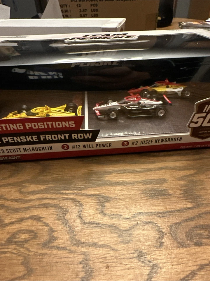 INDY 500 (2024) ALL PENSKE FRONT ROW SET OF 3 CARS 1/64 BY GREENLIGHT 11611