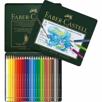 Faber-Castell Albrecht Dürer Künstler Aquarell Bleistifte Dose Set Von 24 Farben - Bild 1 von 4