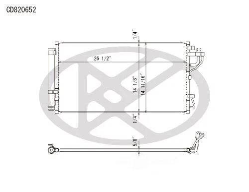 A/C Condenser Koyo CD820652 - Image 1 of 1
