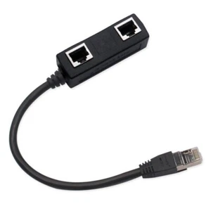 2-in-1 Network Adapter RJ45 Cable Male to 2x Female RJ45 Splitter Ethernet UK - Picture 1 of 16