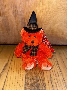 Nuevo con etiquetas Russ Berrie Halloween Hocus Bruja Oso Peluche Animal - Imagen 1 de 5