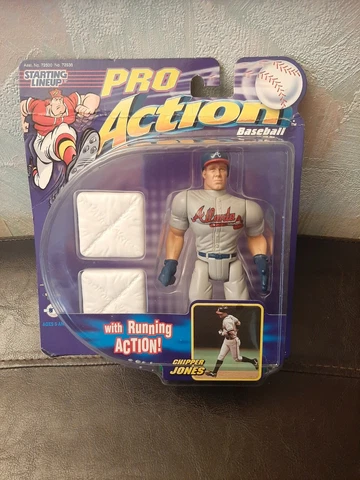 1998 Starting Lineup Pro Action Chipper Jones Atlanta Braves New In Box Cover