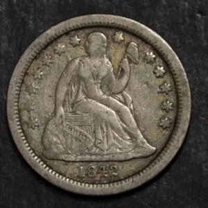 1842 O Seated Liberty Dime VF  Lot 1803 - Picture 1 of 2