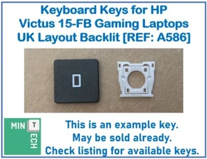 Keyboard Replacement Keys for HP Victus 15-FB Gaming Laptops UK Layout Backlit - Afbeelding 1 van 11