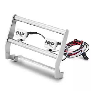 Metal Front Bumper w/ 2 LED Light for 1/10 RC TRX-4 Fd Bronco Crawler - Picture 1 of 6