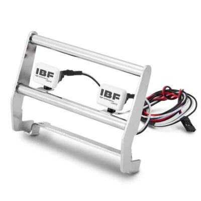 Para-choque dianteiro de metal com 2 luzes LED para 1/10 RC TRX-4 Fd Bronco Crawler - Imagem 1 de 4