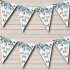 Shabby Chic Vintage Wood Teal Personalised Christening Bunting Banner Garland