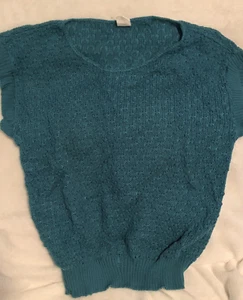 Vintage Women’s Sweater Green Sleeveless Large Made In USA - Picture 1 of 3