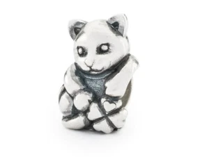 Thun by Trollbeads Gatto Portafortuna TAGBE-30181 bead in argento NUOVO - Foto 1 di 1
