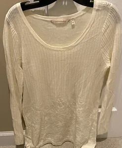 Soft Surroundings Women’s Pullover Sweater Long Sleeve Ivory Size Small - Picture 1 of 8