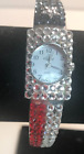 Texas Wristwatch Red White And Blue, Brand Crystal Quartz Stainless Steel Back
