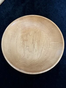 Wooden Bowl Trinket Decor Shallow Light Color 9.29”x1.75” - Picture 1 of 5