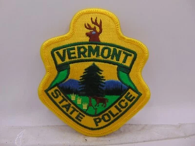Vintage Obsolete Embroidered Patch State Police Vermont - Image 1 of 3