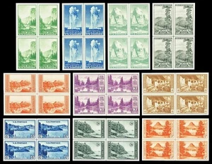 United States Scott #756-65 Parks Issue Complete Set In Jumbo Centerline Blocks - Bild 1 von 1