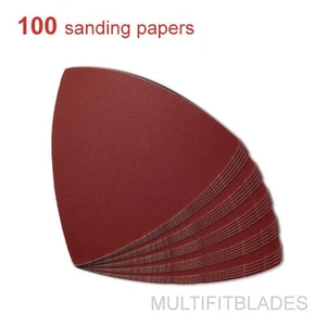 Paquete de 100: 240 hojas de lijado triangulares multiherramienta de grano - Dremel, Fein, Ridgid + - Imagen 1 de 1