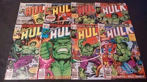 THE INCREDIBLE HULK LOT 8 MARVEL COMICS 1977 SEE DESCRIPTION FOR NUMBERS &GRADES - Picture 1 of 16