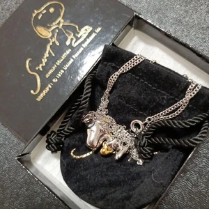 Snoopy Heart Silver Necklace SV925 Size 45cm Women's Accessories With Box Used - Picture 1 of 9