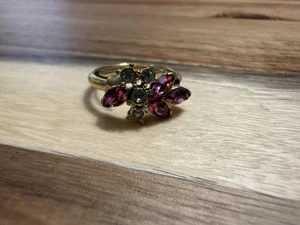 Vintage Avon Faux Pink Turmalin Ring goldfarben Retro Modeschmuck RING 7,5 - Bild 1 von 8